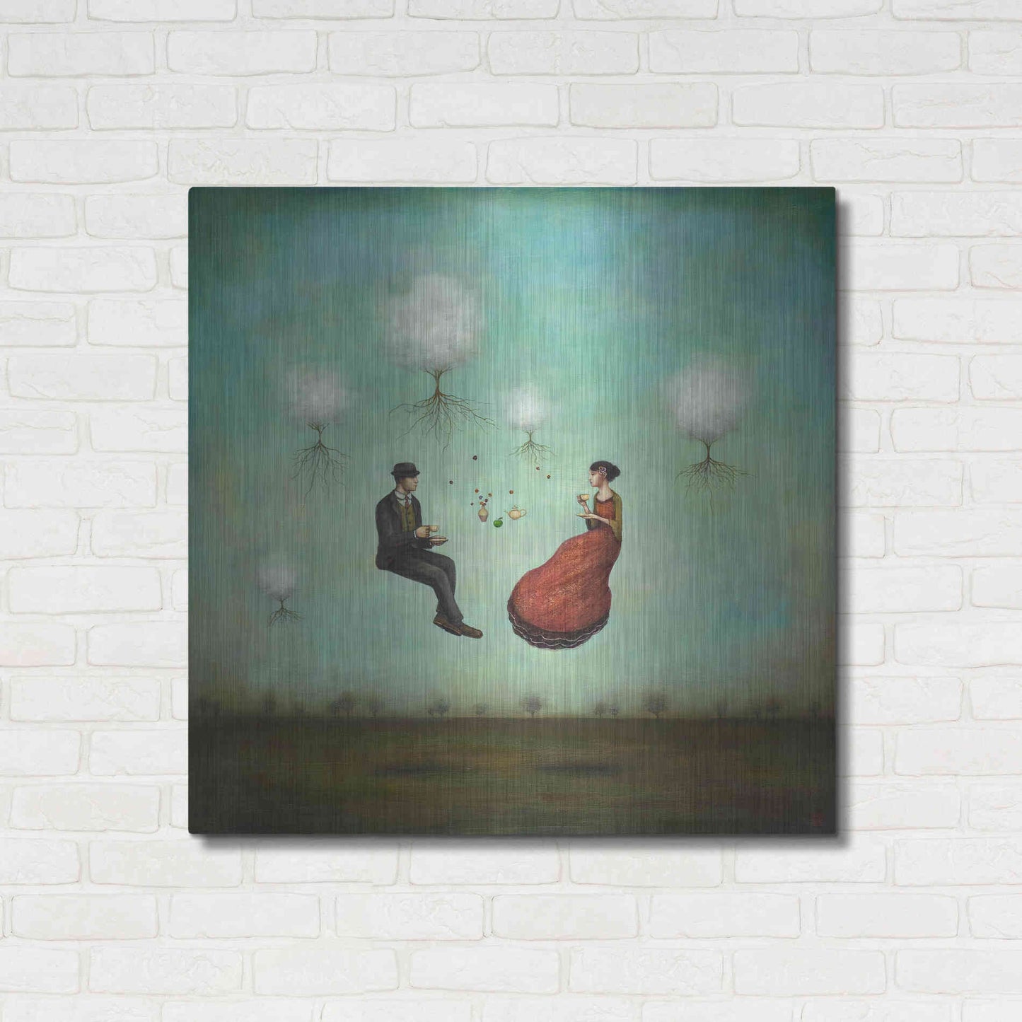Luxe Metal Art 'Gravitea For Two' by Duy Huynh, Metal Wall Art,36x36