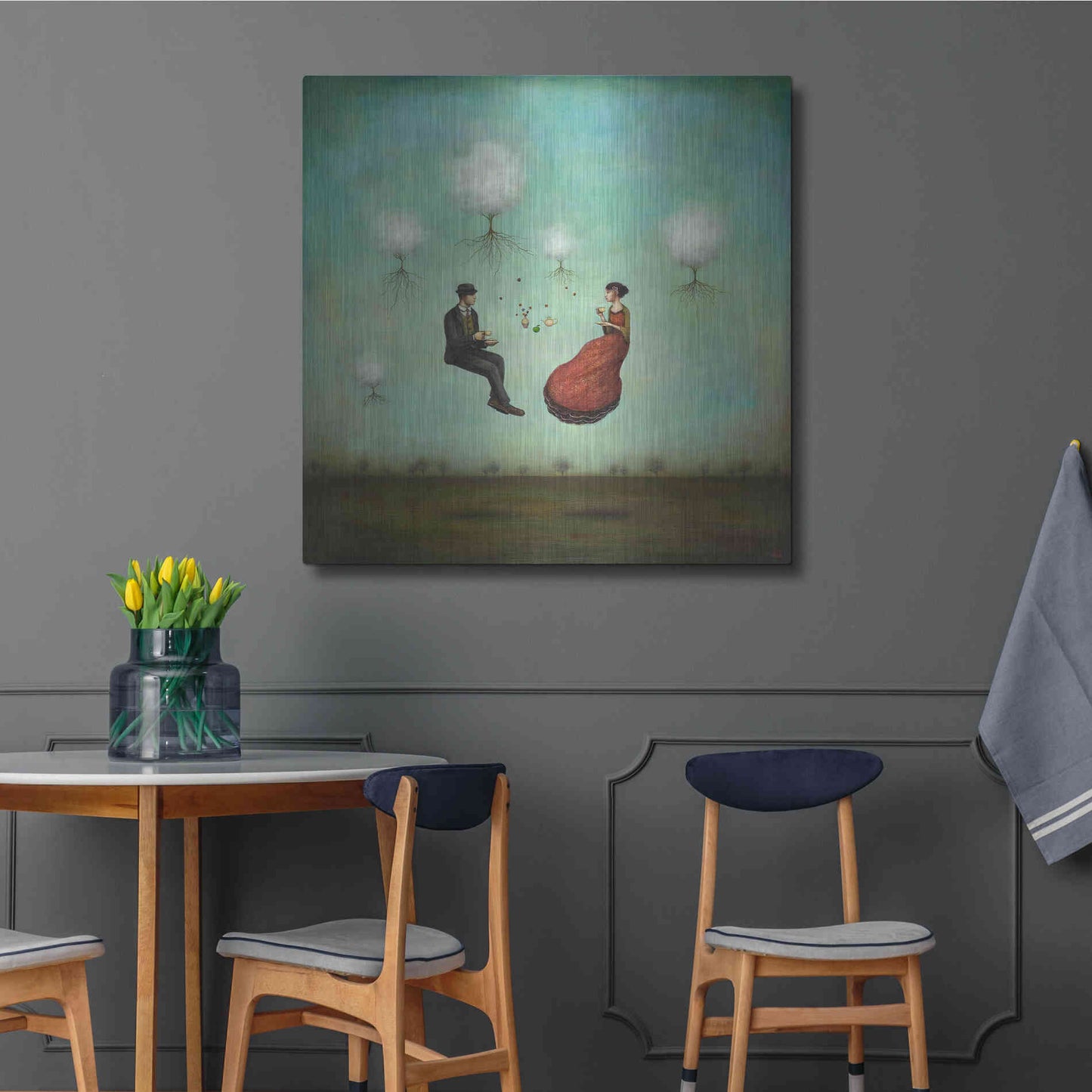Luxe Metal Art 'Gravitea For Two' by Duy Huynh, Metal Wall Art,36x36
