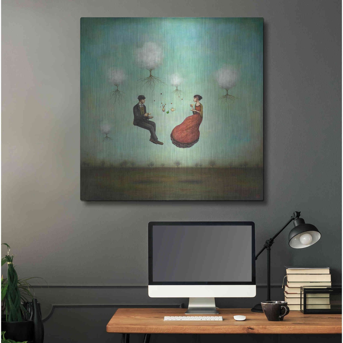 Luxe Metal Art 'Gravitea For Two' by Duy Huynh, Metal Wall Art,36x36