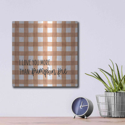 Luxe Metal Art 'I Love You More' by Imperfect Dust, Metal Wall Art,12x12