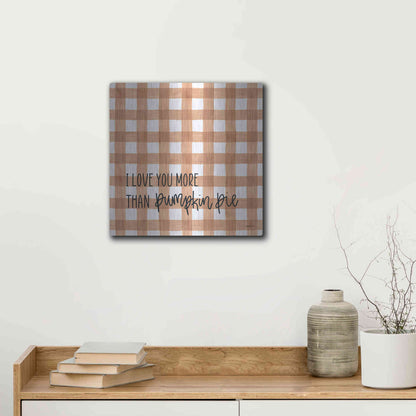 Luxe Metal Art 'I Love You More' by Imperfect Dust, Metal Wall Art,12x12