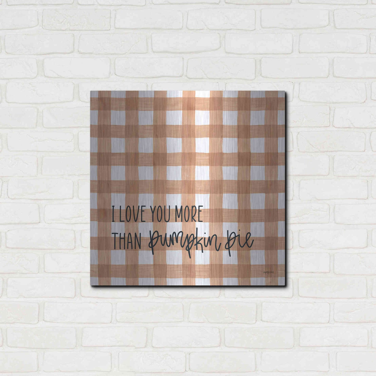 Luxe Metal Art 'I Love You More' by Imperfect Dust, Metal Wall Art,24x24