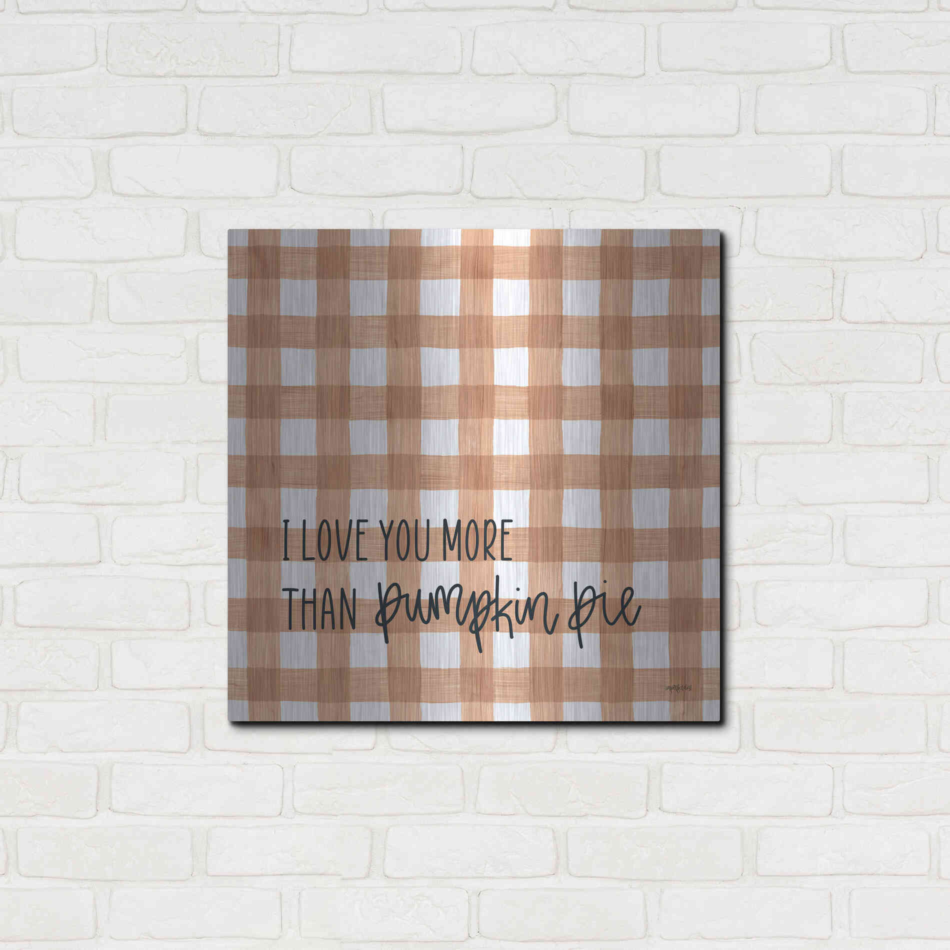 Luxe Metal Art 'I Love You More' by Imperfect Dust, Metal Wall Art,24x24