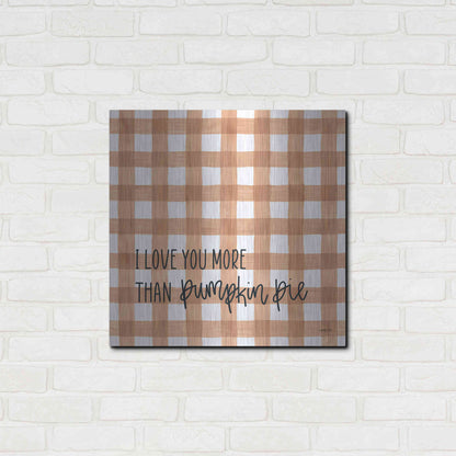 Luxe Metal Art 'I Love You More' by Imperfect Dust, Metal Wall Art,24x24