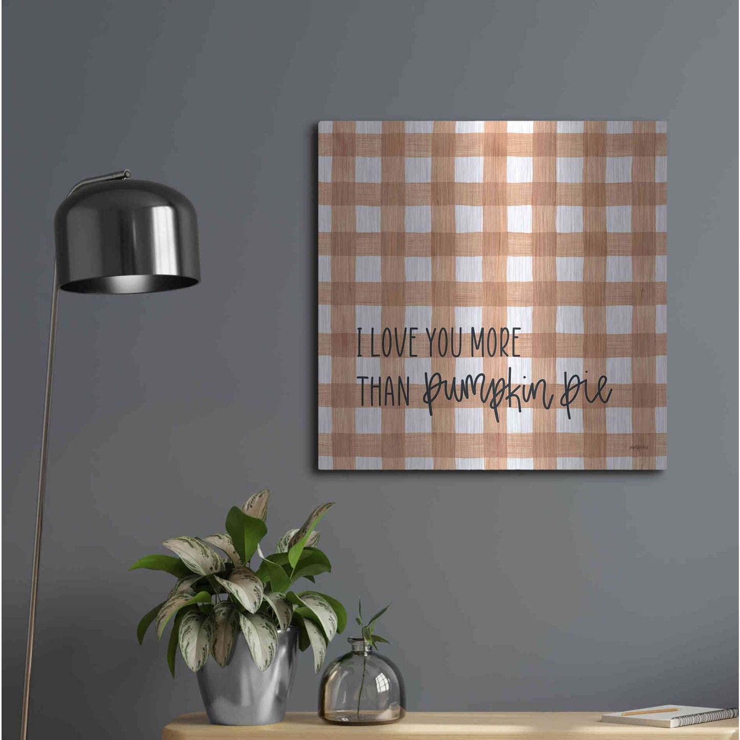 Luxe Metal Art 'I Love You More' by Imperfect Dust, Metal Wall Art,24x24