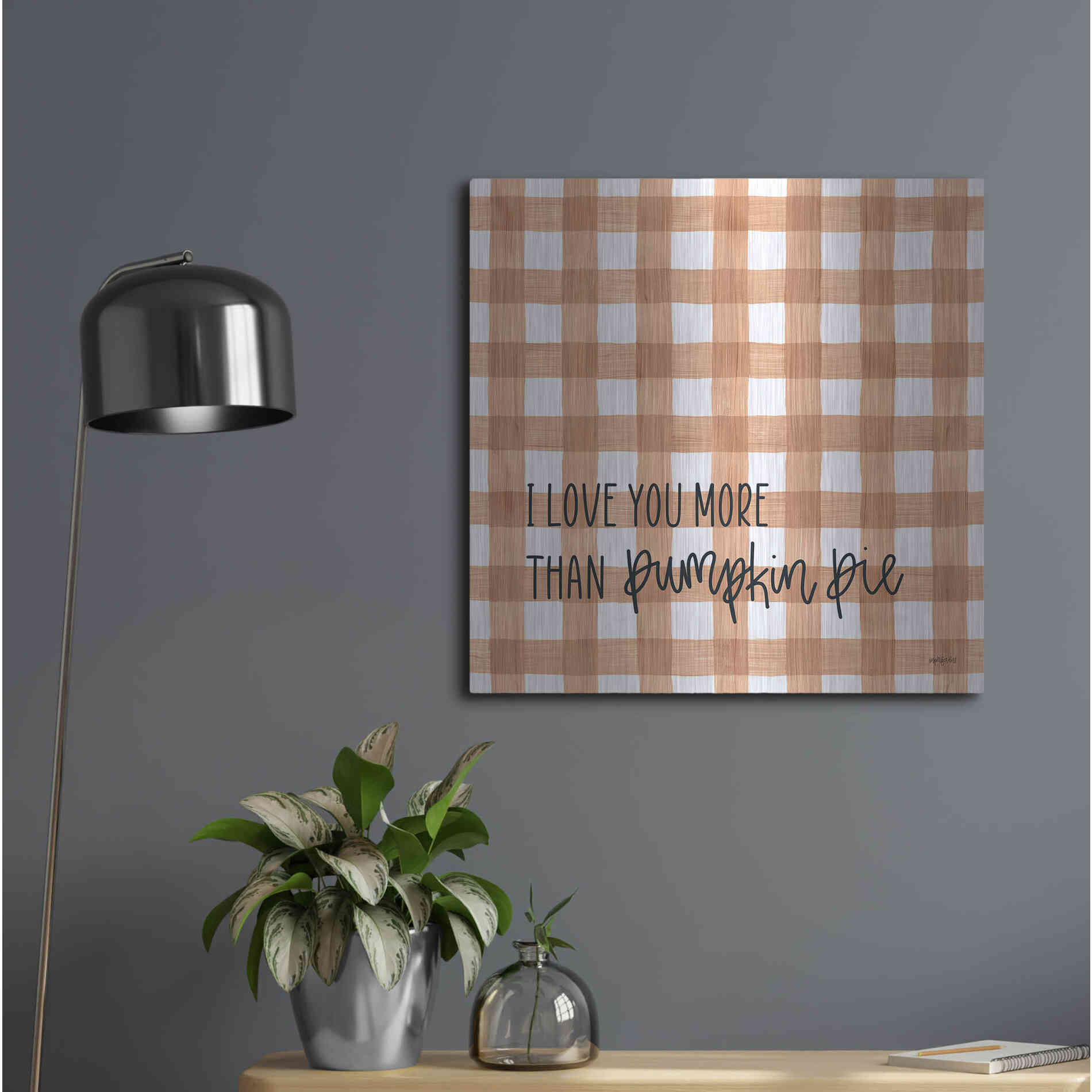 Luxe Metal Art 'I Love You More' by Imperfect Dust, Metal Wall Art,24x24