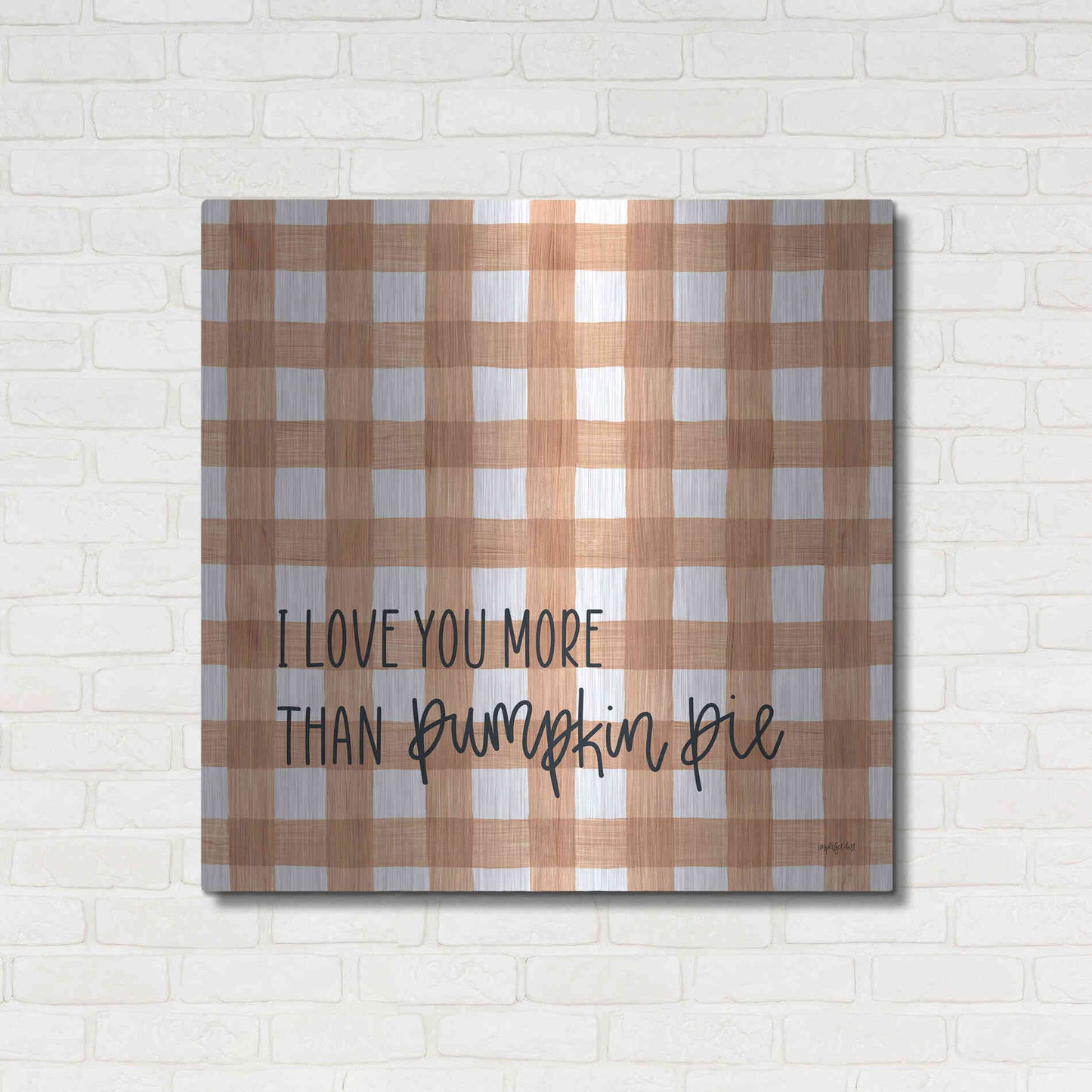 Luxe Metal Art 'I Love You More' by Imperfect Dust, Metal Wall Art,36x36