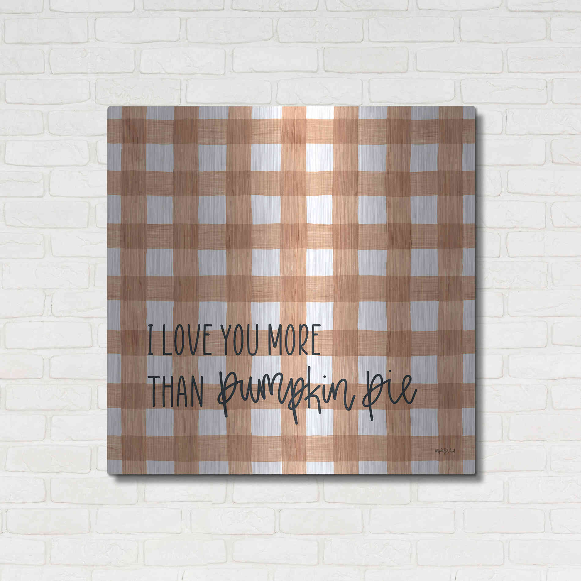 Luxe Metal Art 'I Love You More' by Imperfect Dust, Metal Wall Art,36x36
