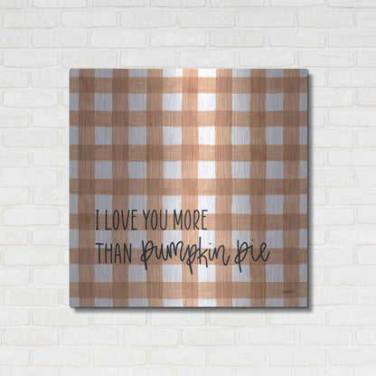 Luxe Metal Art 'I Love You More' by Imperfect Dust, Metal Wall Art,36x36