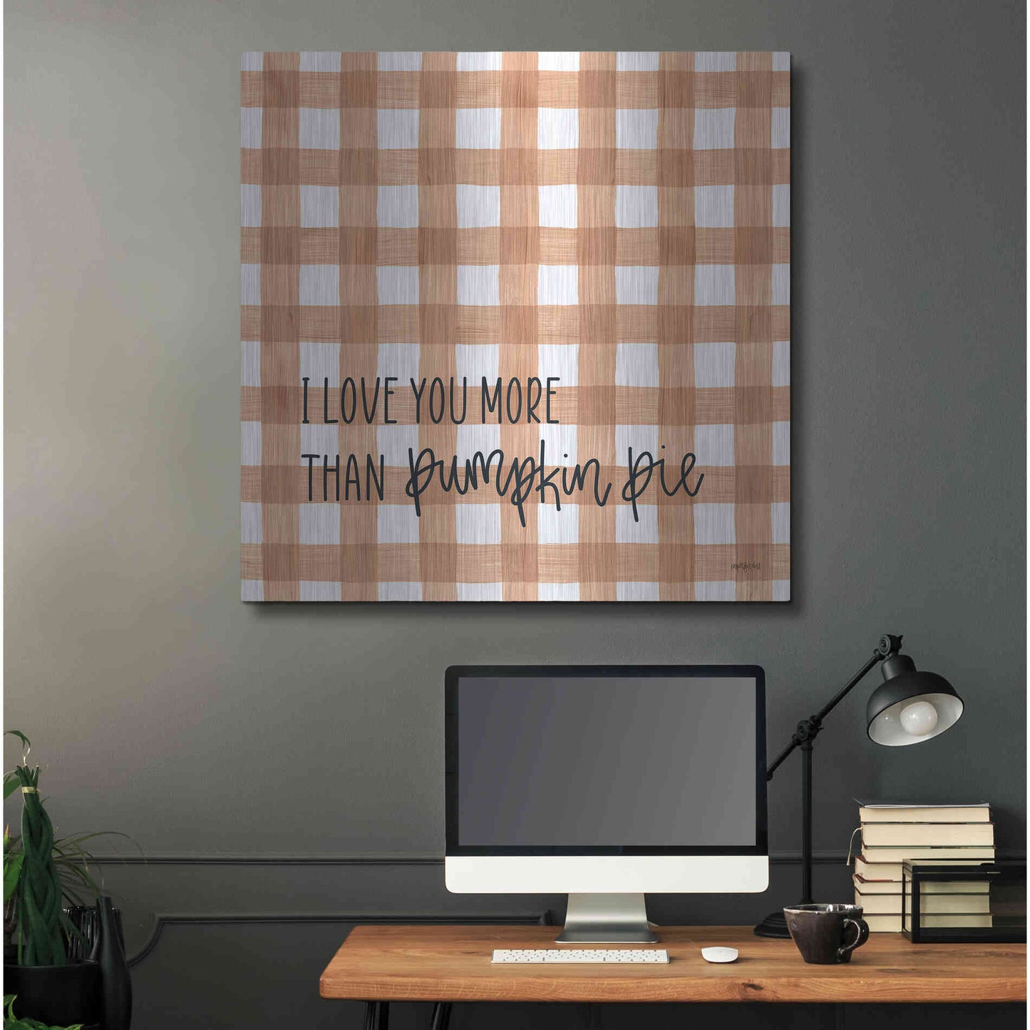 Luxe Metal Art 'I Love You More' by Imperfect Dust, Metal Wall Art,36x36