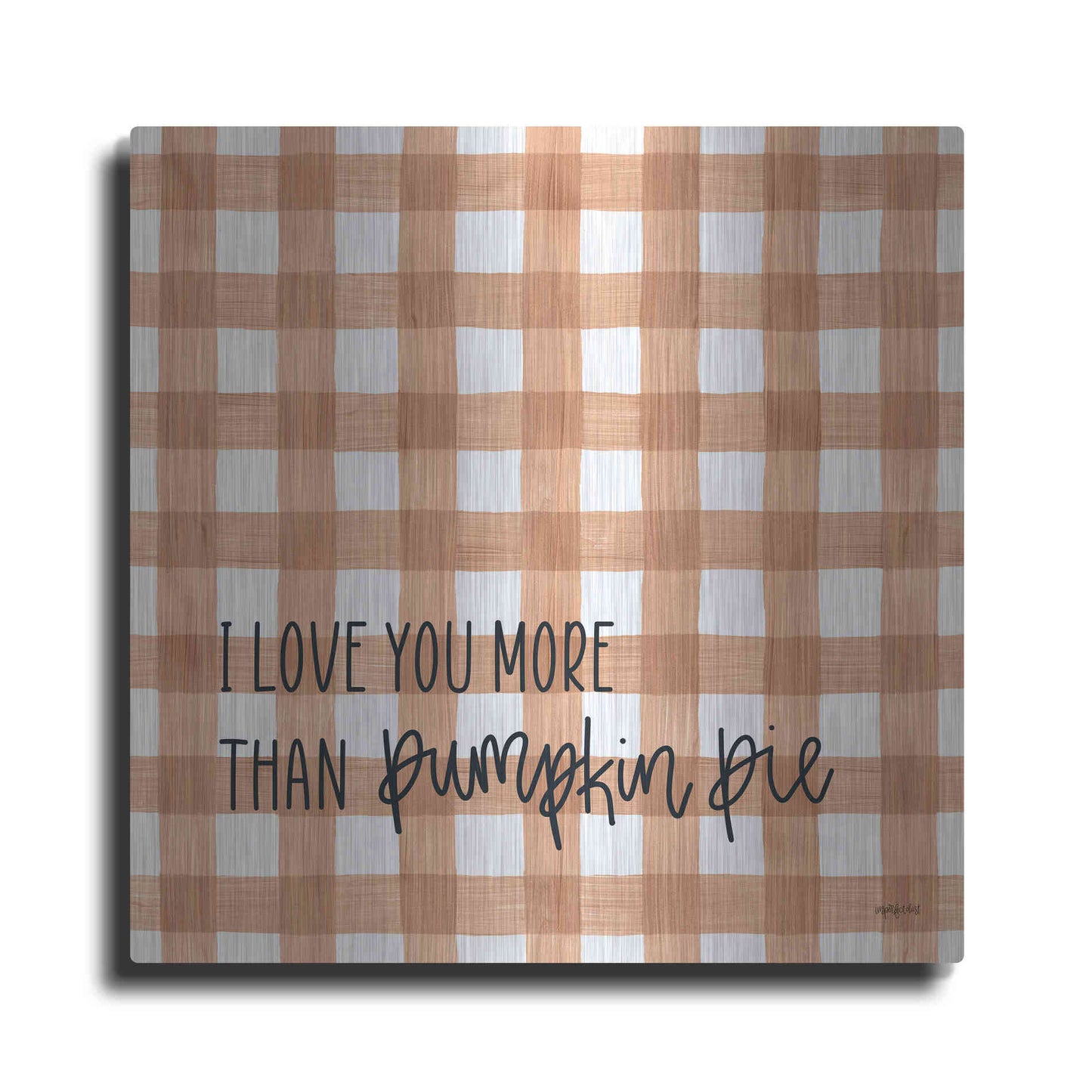 Luxe Metal Art 'I Love You More' by Imperfect Dust, Metal Wall Art