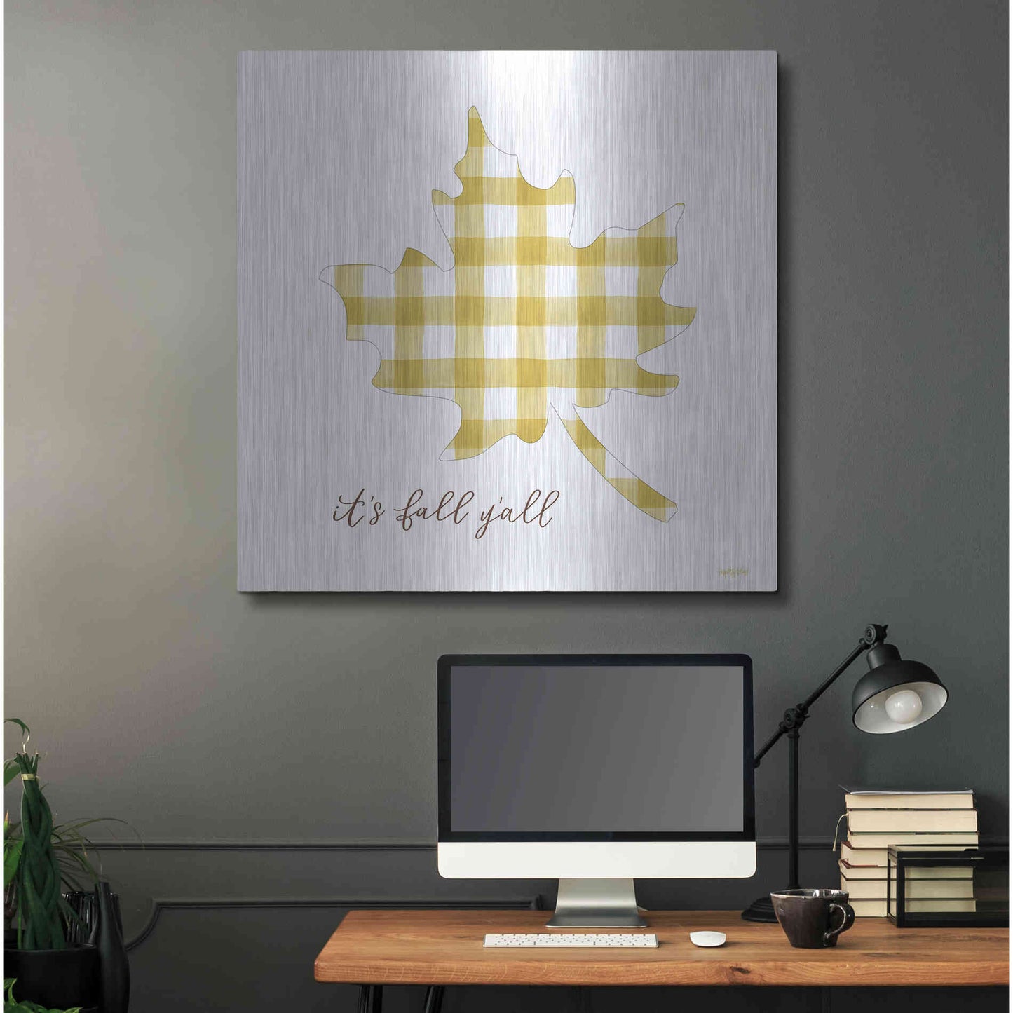 Luxe Metal Art 'It'S Fall Y'All' by Imperfect Dust, Metal Wall Art,36x36