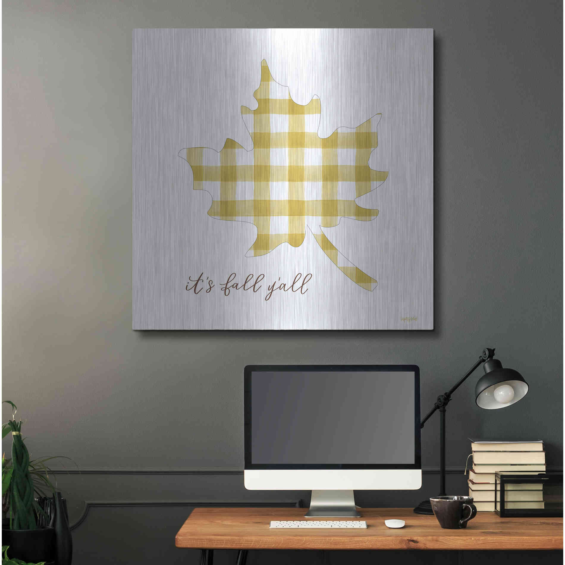 Luxe Metal Art 'It'S Fall Y'All' by Imperfect Dust, Metal Wall Art,36x36