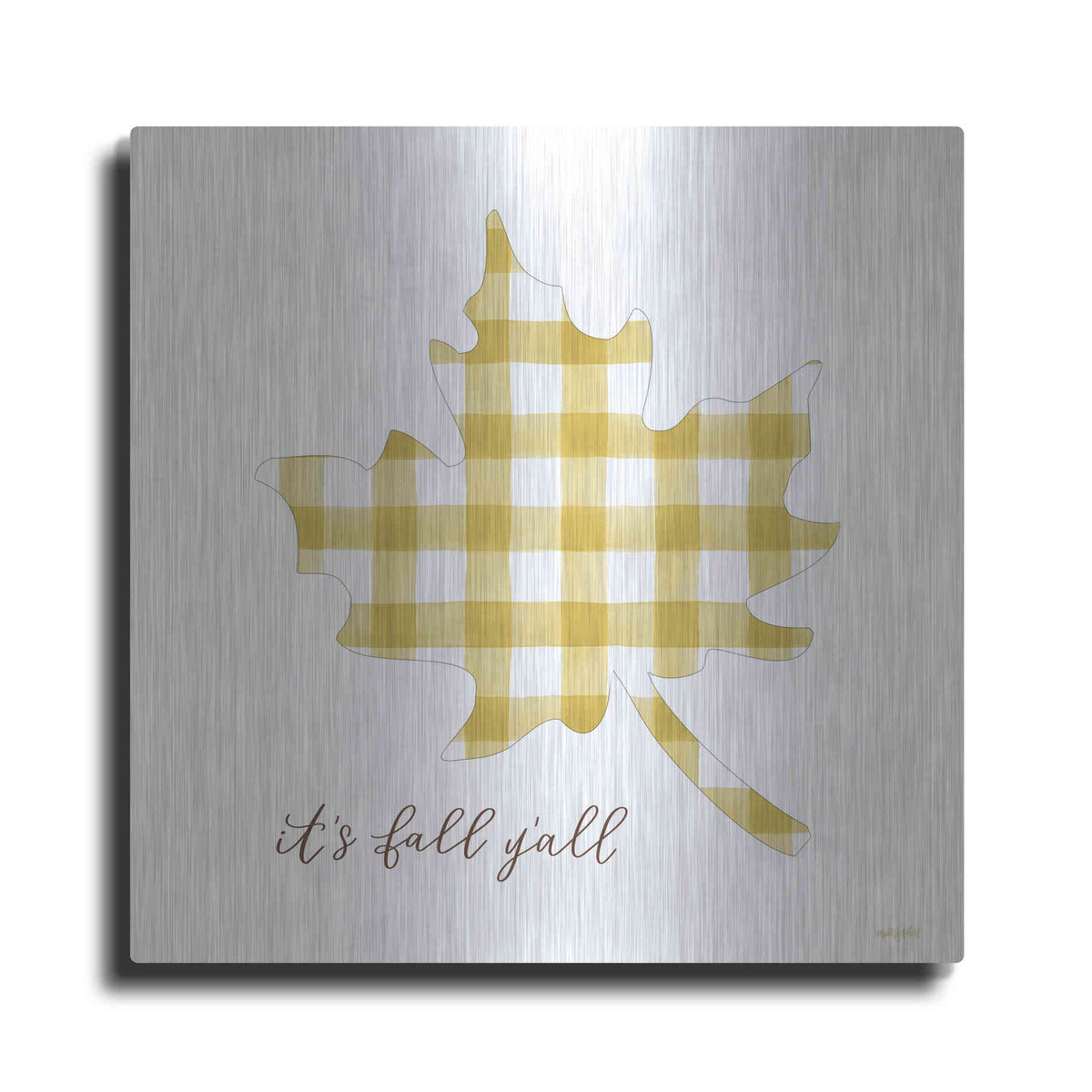 Luxe Metal Art 'It'S Fall Y'All' by Imperfect Dust, Metal Wall Art