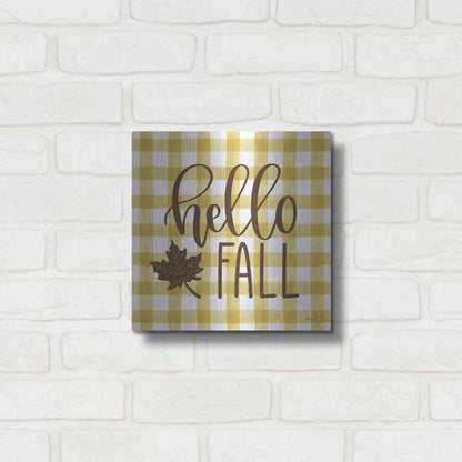 Luxe Metal Art 'Hello Fall' by Imperfect Dust, Metal Wall Art,12x12