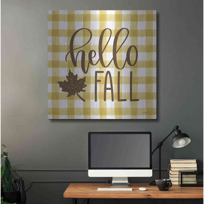 Luxe Metal Art 'Hello Fall' by Imperfect Dust, Metal Wall Art,36x36