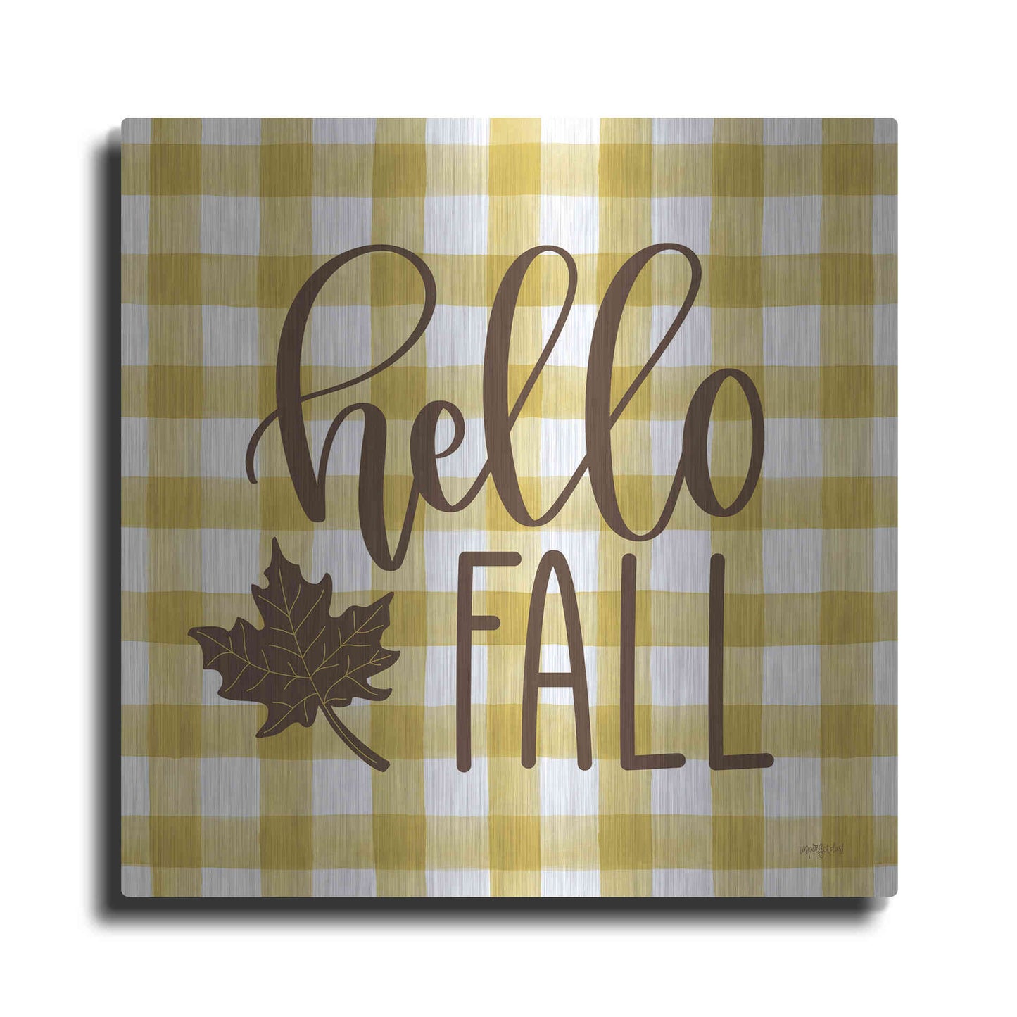 Luxe Metal Art 'Hello Fall' by Imperfect Dust, Metal Wall Art