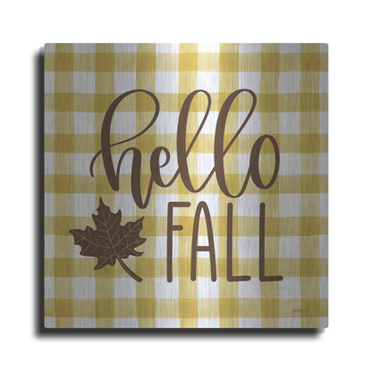 Luxe Metal Art 'Hello Fall' by Imperfect Dust, Metal Wall Art