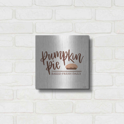 Luxe Metal Art 'Pumpkin Pie' by Imperfect Dust, Metal Wall Art,12x12
