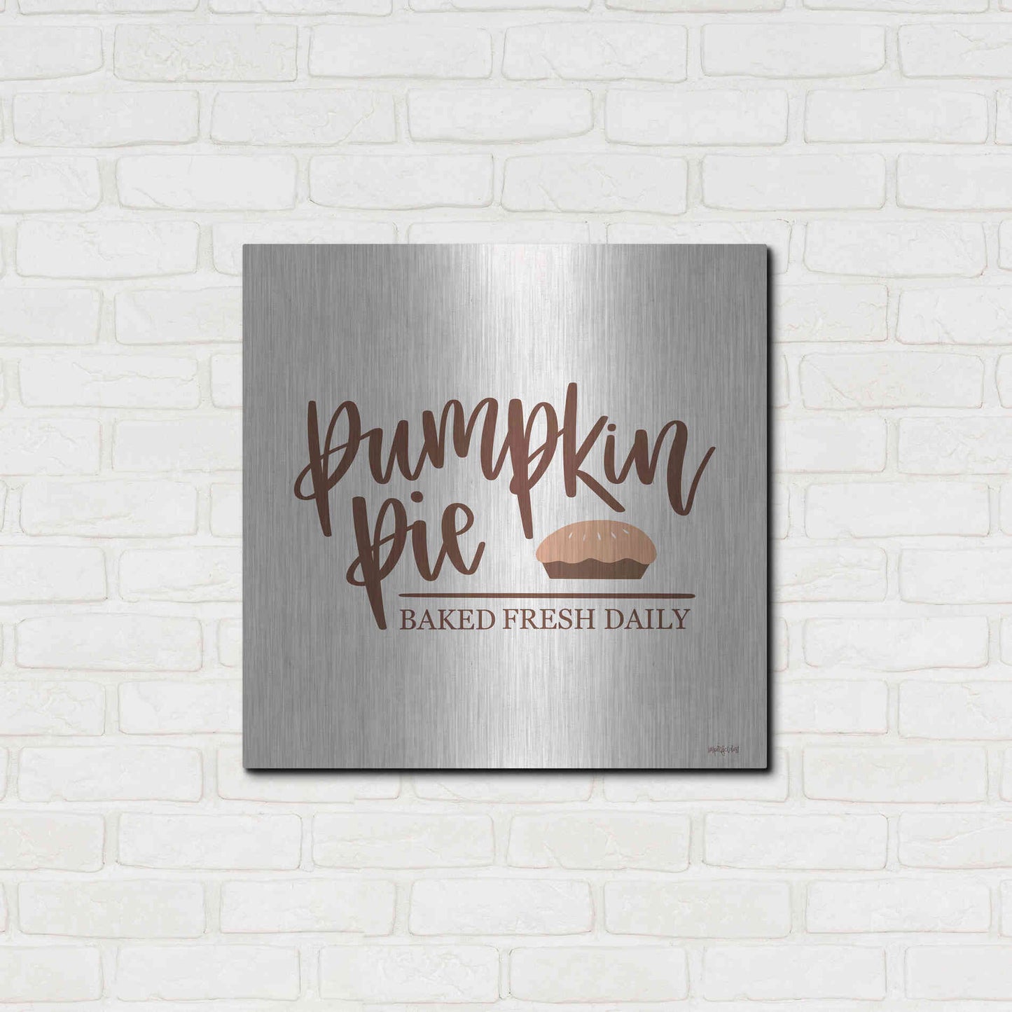 Luxe Metal Art 'Pumpkin Pie' by Imperfect Dust, Metal Wall Art,24x24
