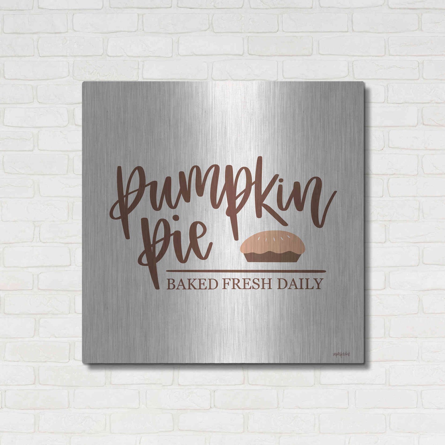 Luxe Metal Art 'Pumpkin Pie' by Imperfect Dust, Metal Wall Art,36x36