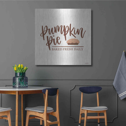Luxe Metal Art 'Pumpkin Pie' by Imperfect Dust, Metal Wall Art,36x36