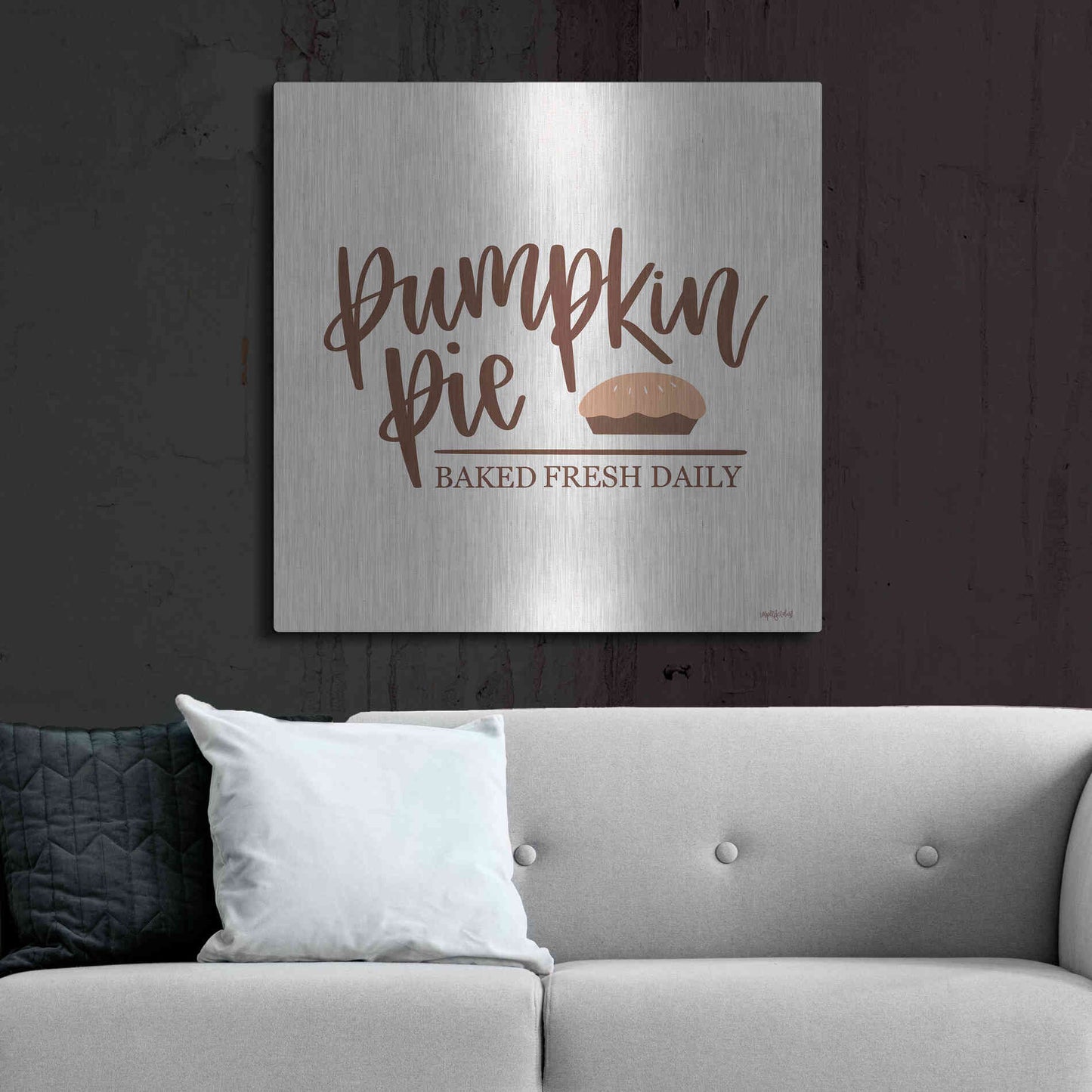 Luxe Metal Art 'Pumpkin Pie' by Imperfect Dust, Metal Wall Art,36x36