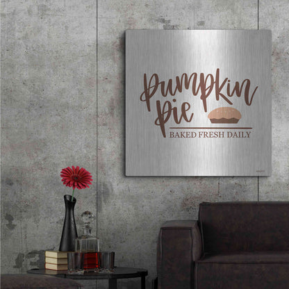 Luxe Metal Art 'Pumpkin Pie' by Imperfect Dust, Metal Wall Art,36x36