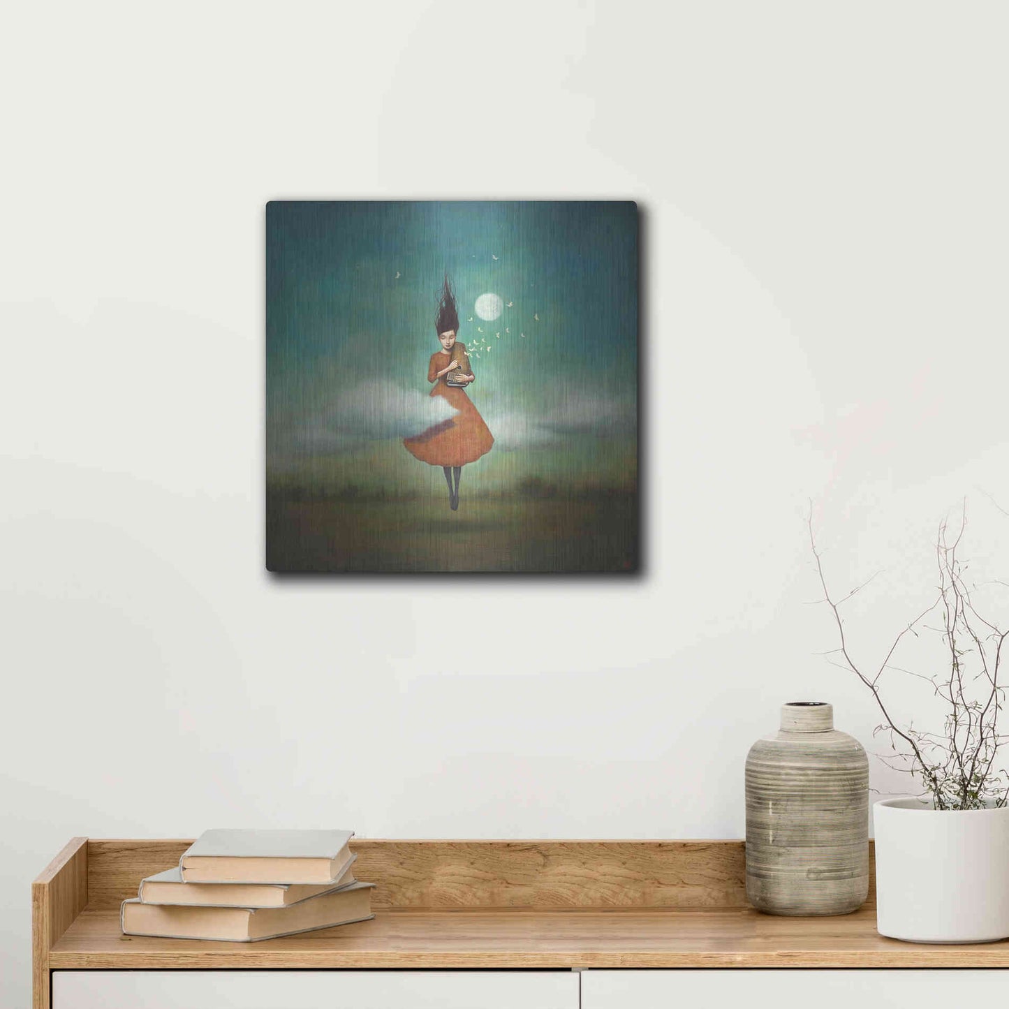 Luxe Metal Art 'High Notes for Low Clouds' by Duy Huynh, Metal Wall Art,12x12