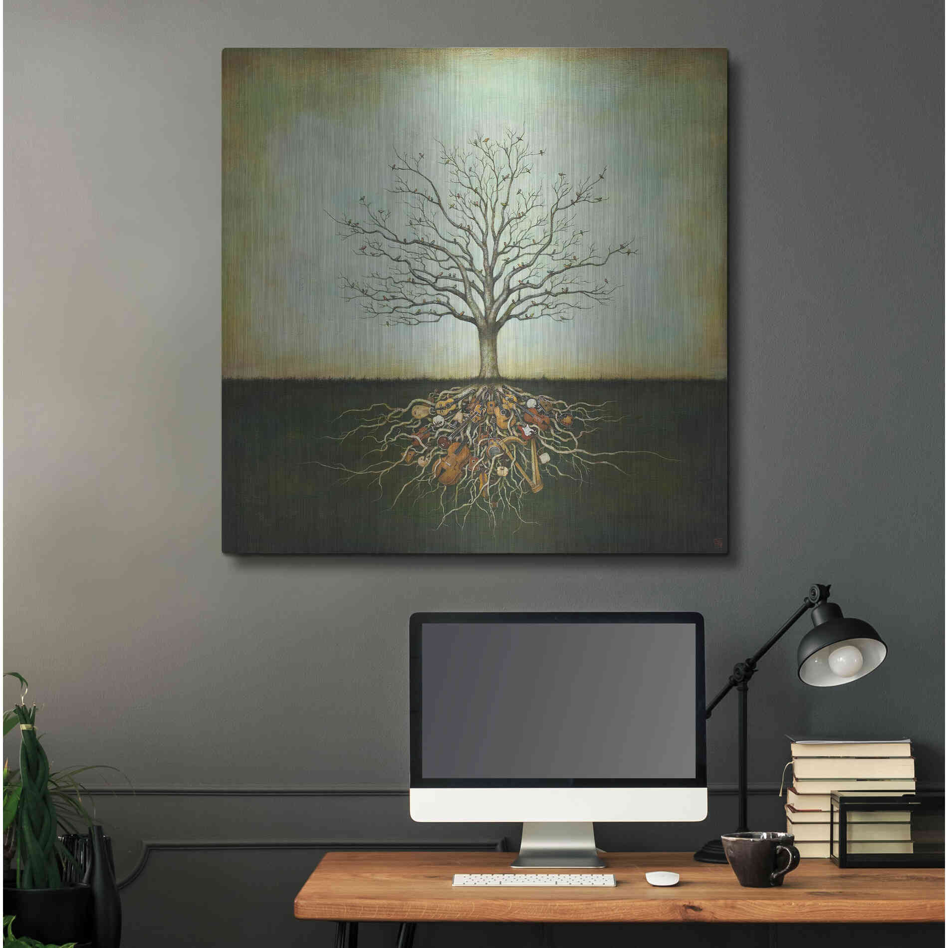 Luxe Metal Art 'Strung Together' by Duy Huynh, Metal Wall Art,36x36