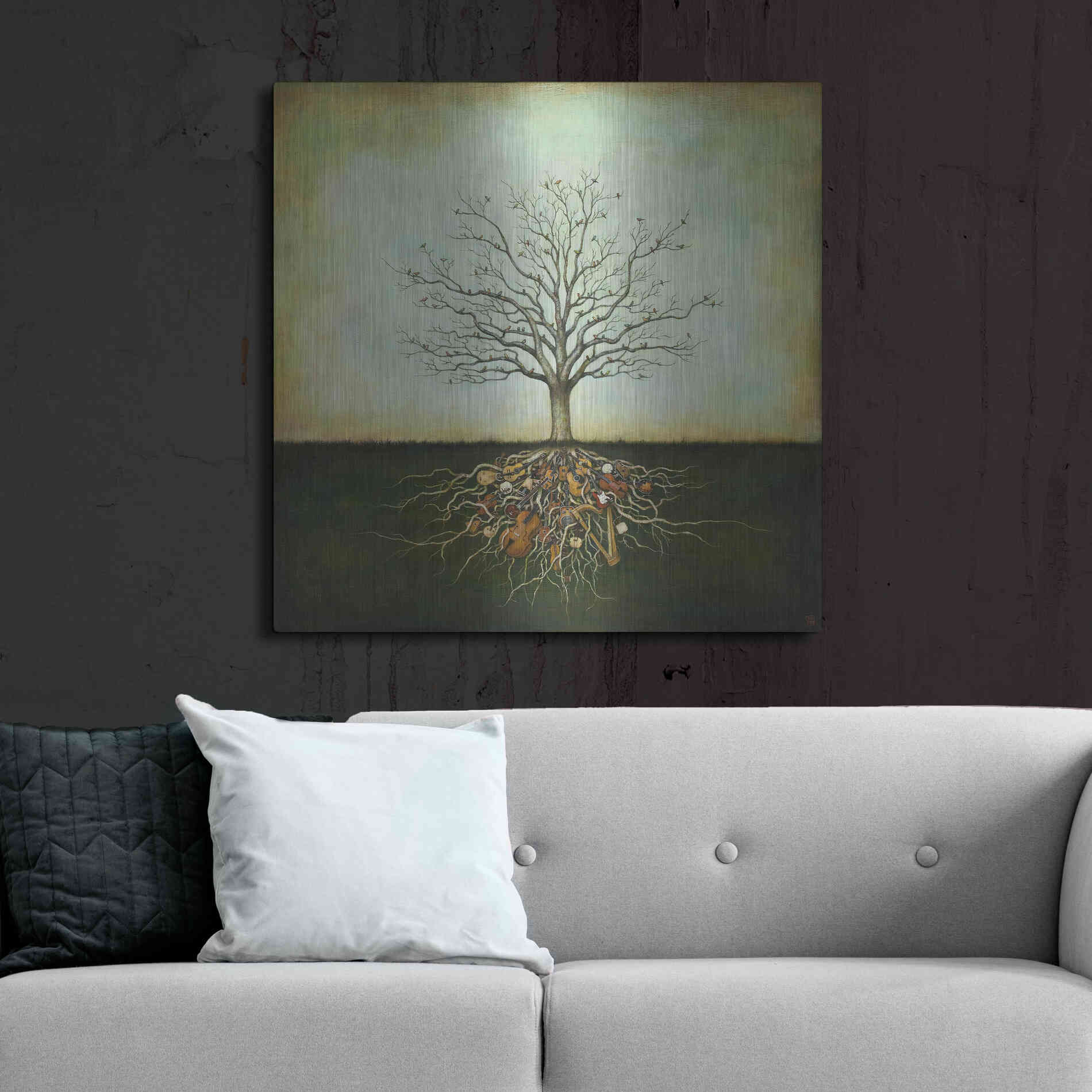 Luxe Metal Art 'Strung Together' by Duy Huynh, Metal Wall Art,36x36