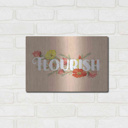 Luxe Metal Art 'Flourish' by House Fenway, Metal Wall Art,16x12