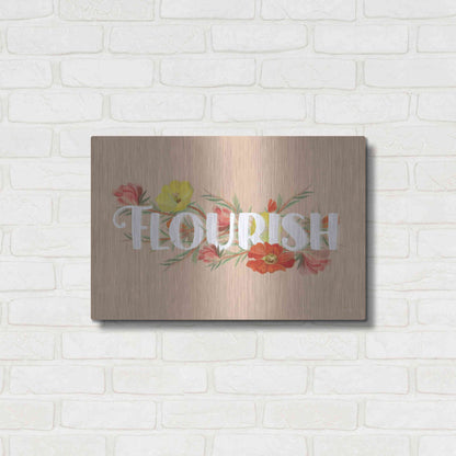 Luxe Metal Art 'Flourish' by House Fenway, Metal Wall Art,24x16