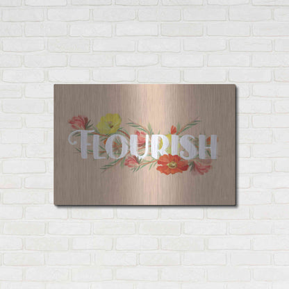 Luxe Metal Art 'Flourish' by House Fenway, Metal Wall Art,36x24