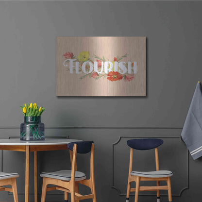 Luxe Metal Art 'Flourish' by House Fenway, Metal Wall Art,36x24