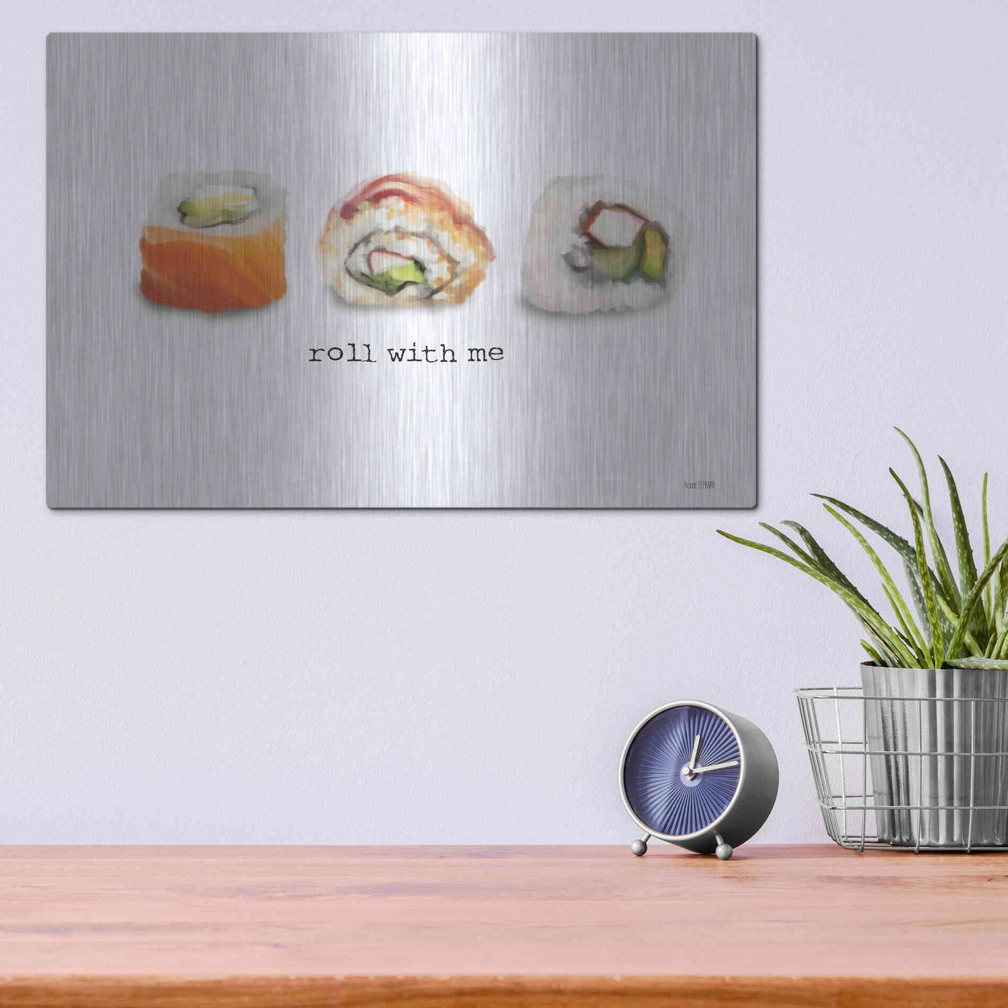 Luxe Metal Art 'Roll With Me' by House Fenway, Metal Wall Art,16x12