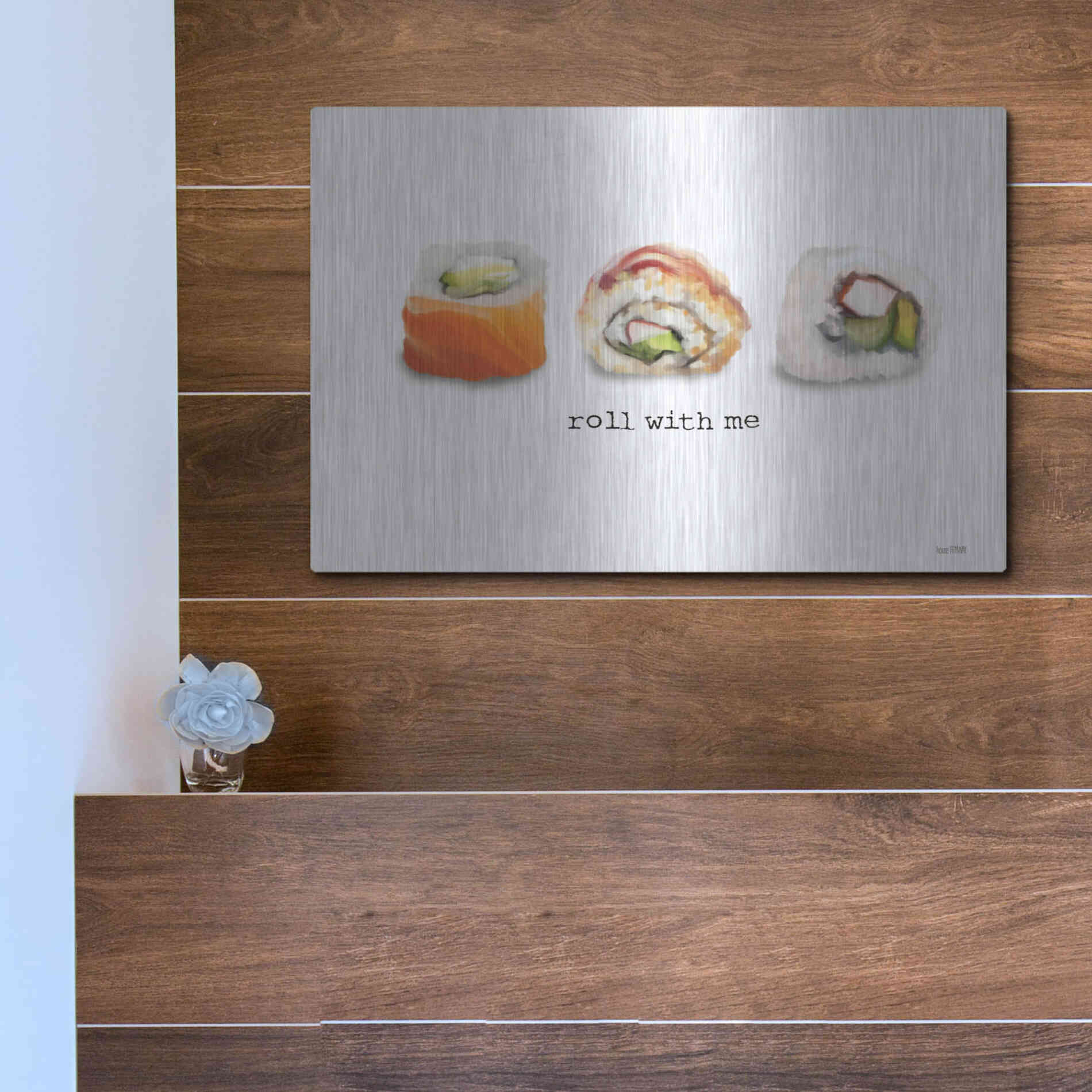 Luxe Metal Art 'Roll With Me' by House Fenway, Metal Wall Art,16x12