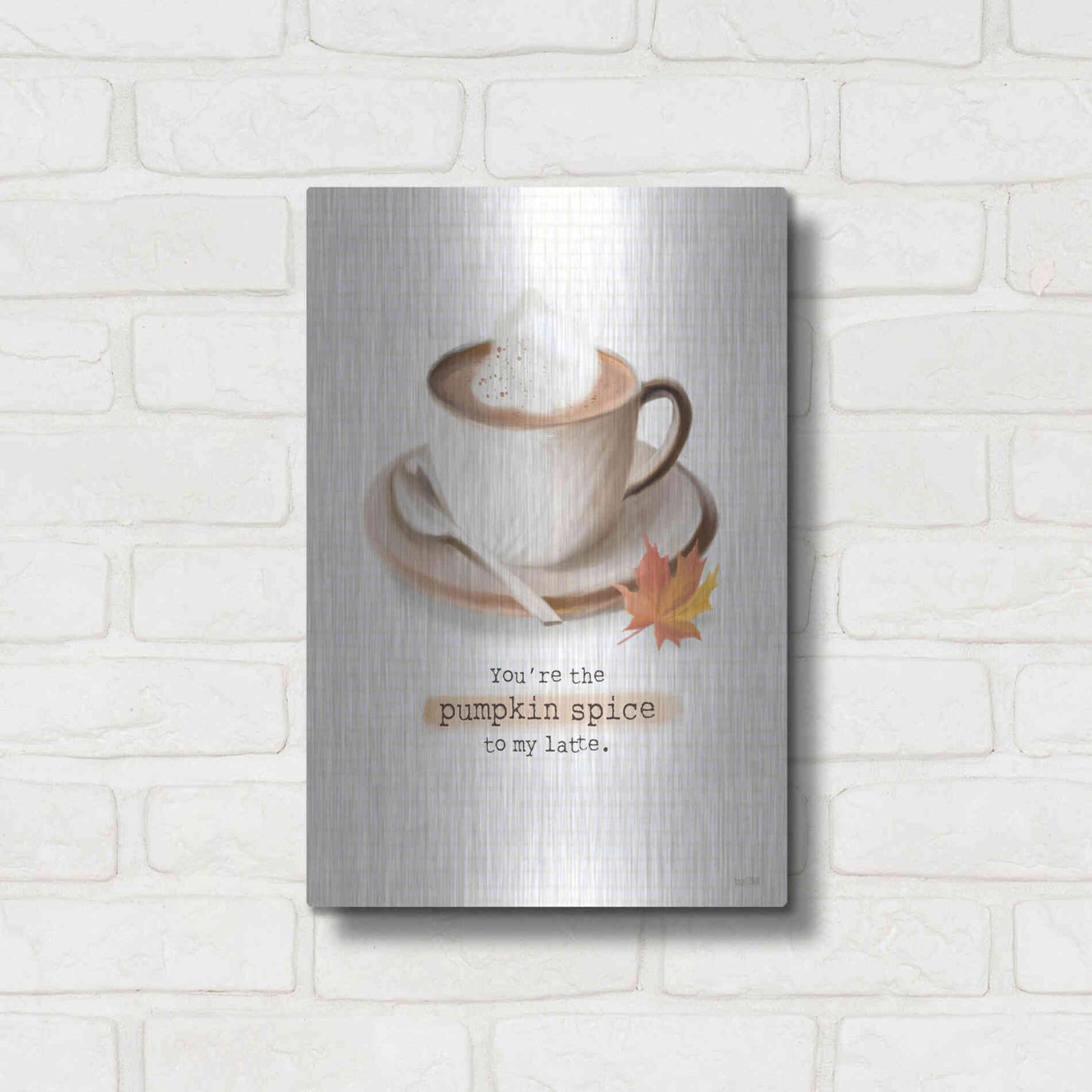 Luxe Metal Art 'Pumpkin Spice II' by House Fenway, Metal Wall Art,12x16