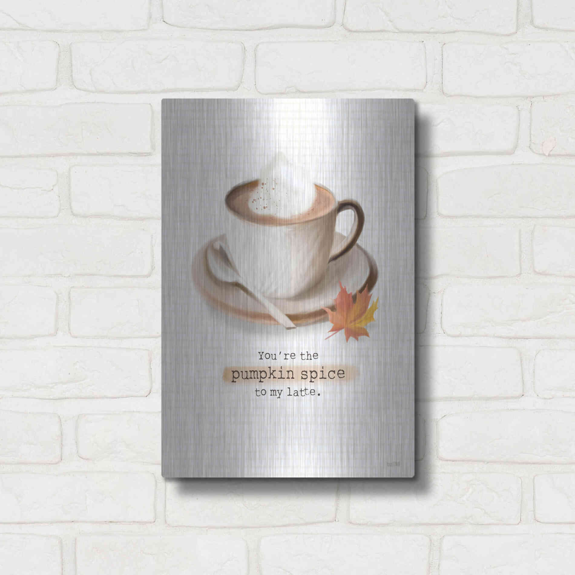 Luxe Metal Art 'Pumpkin Spice II' by House Fenway, Metal Wall Art,12x16