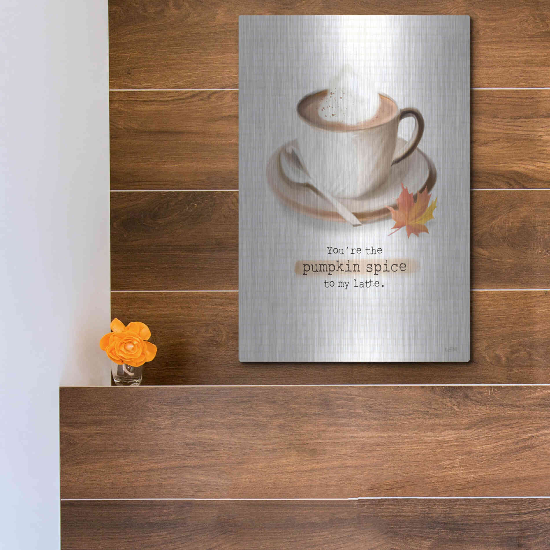 Luxe Metal Art 'Pumpkin Spice II' by House Fenway, Metal Wall Art,12x16