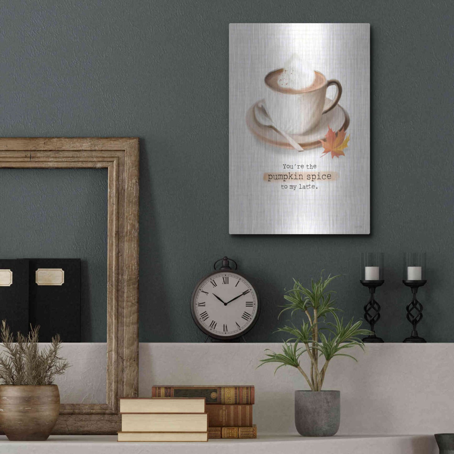 Luxe Metal Art 'Pumpkin Spice II' by House Fenway, Metal Wall Art,12x16