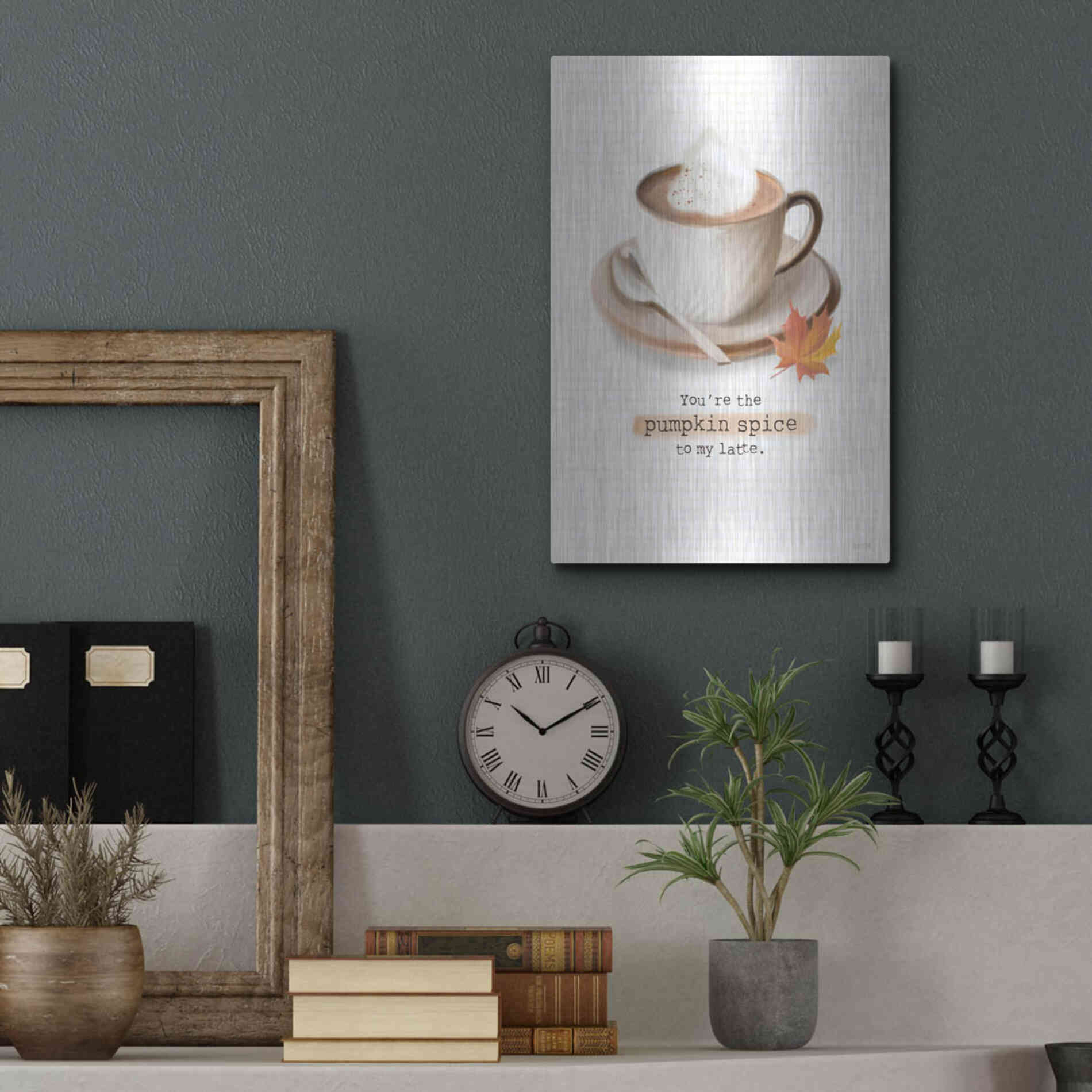 Luxe Metal Art 'Pumpkin Spice II' by House Fenway, Metal Wall Art,12x16