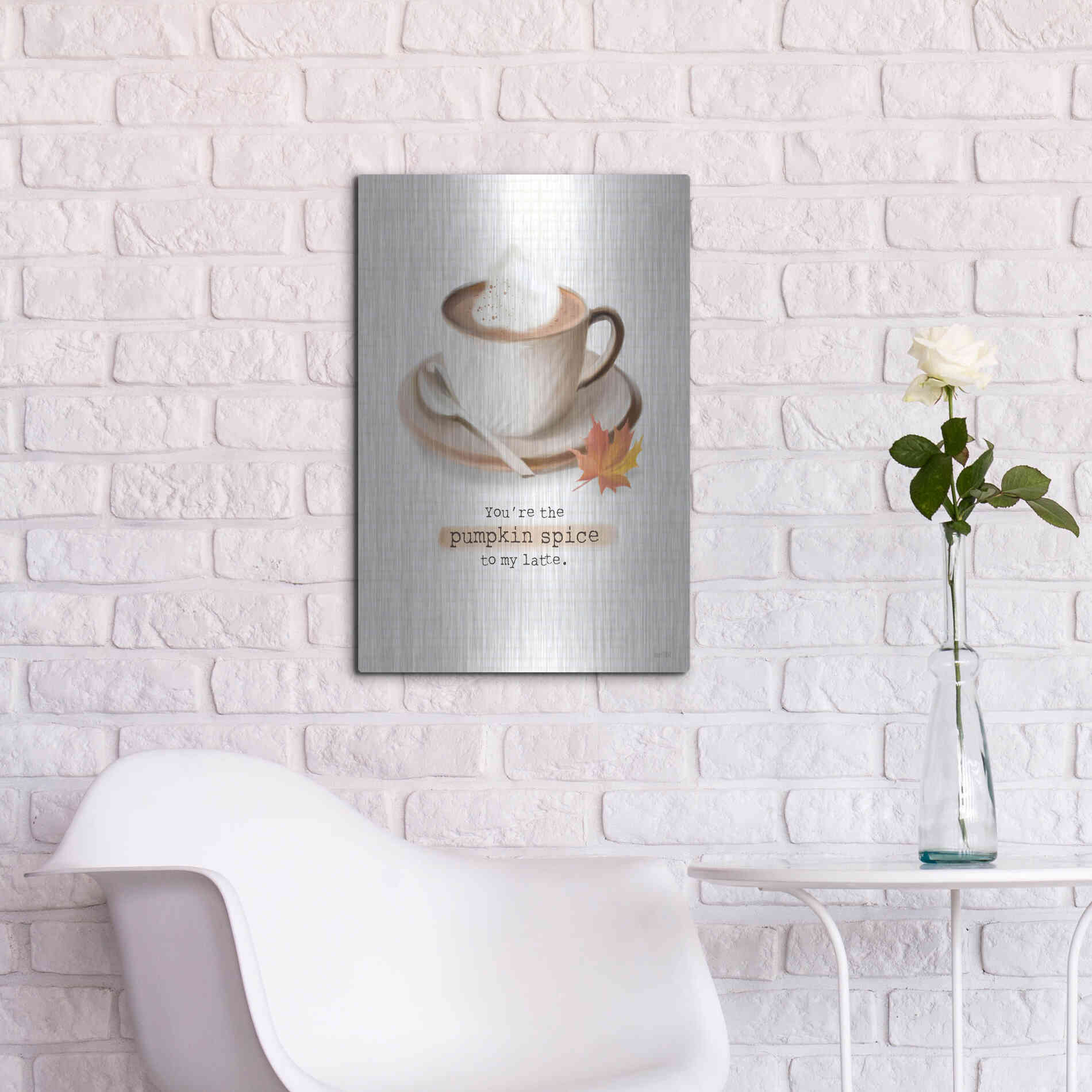 Luxe Metal Art 'Pumpkin Spice II' by House Fenway, Metal Wall Art,16x24
