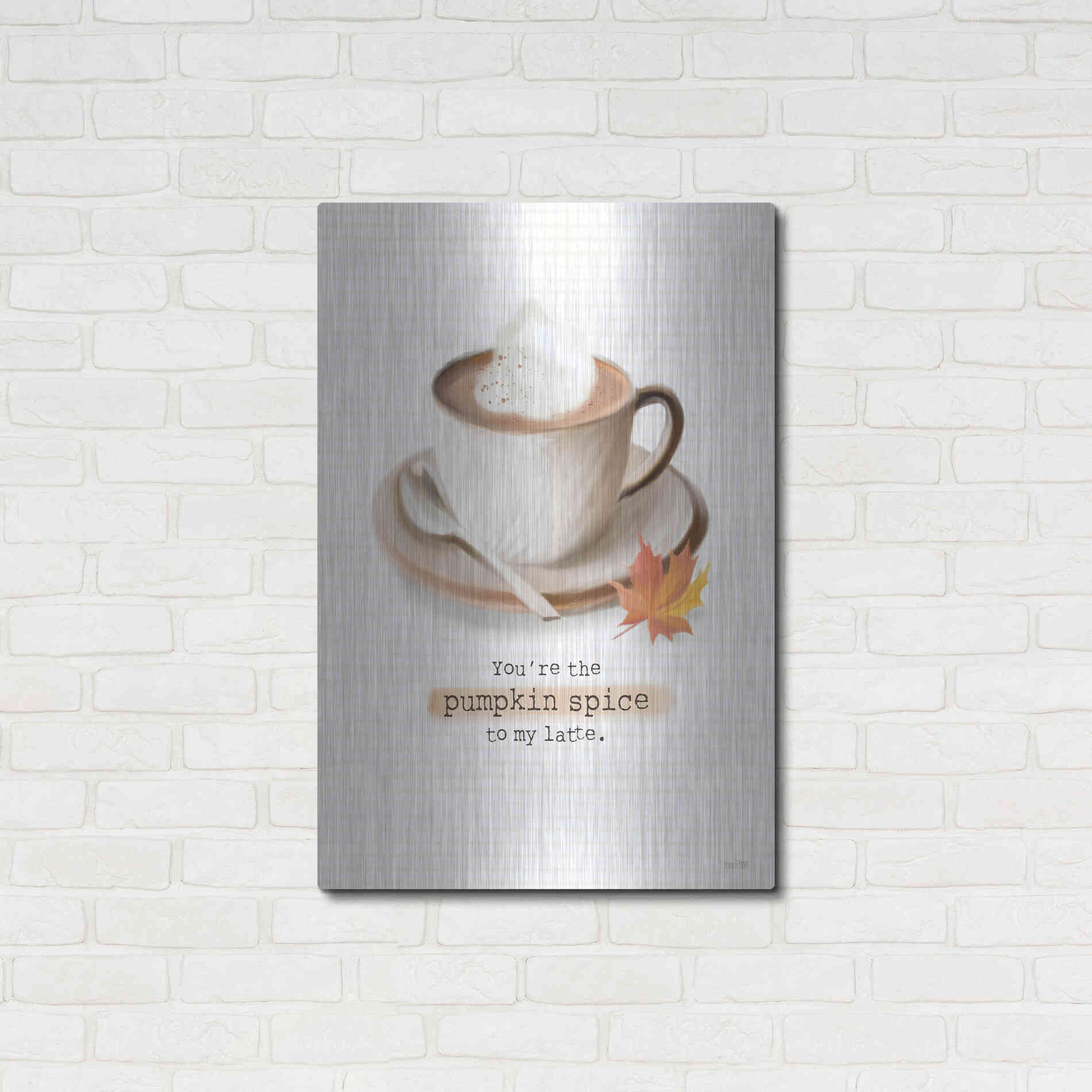 Luxe Metal Art 'Pumpkin Spice II' by House Fenway, Metal Wall Art,24x36