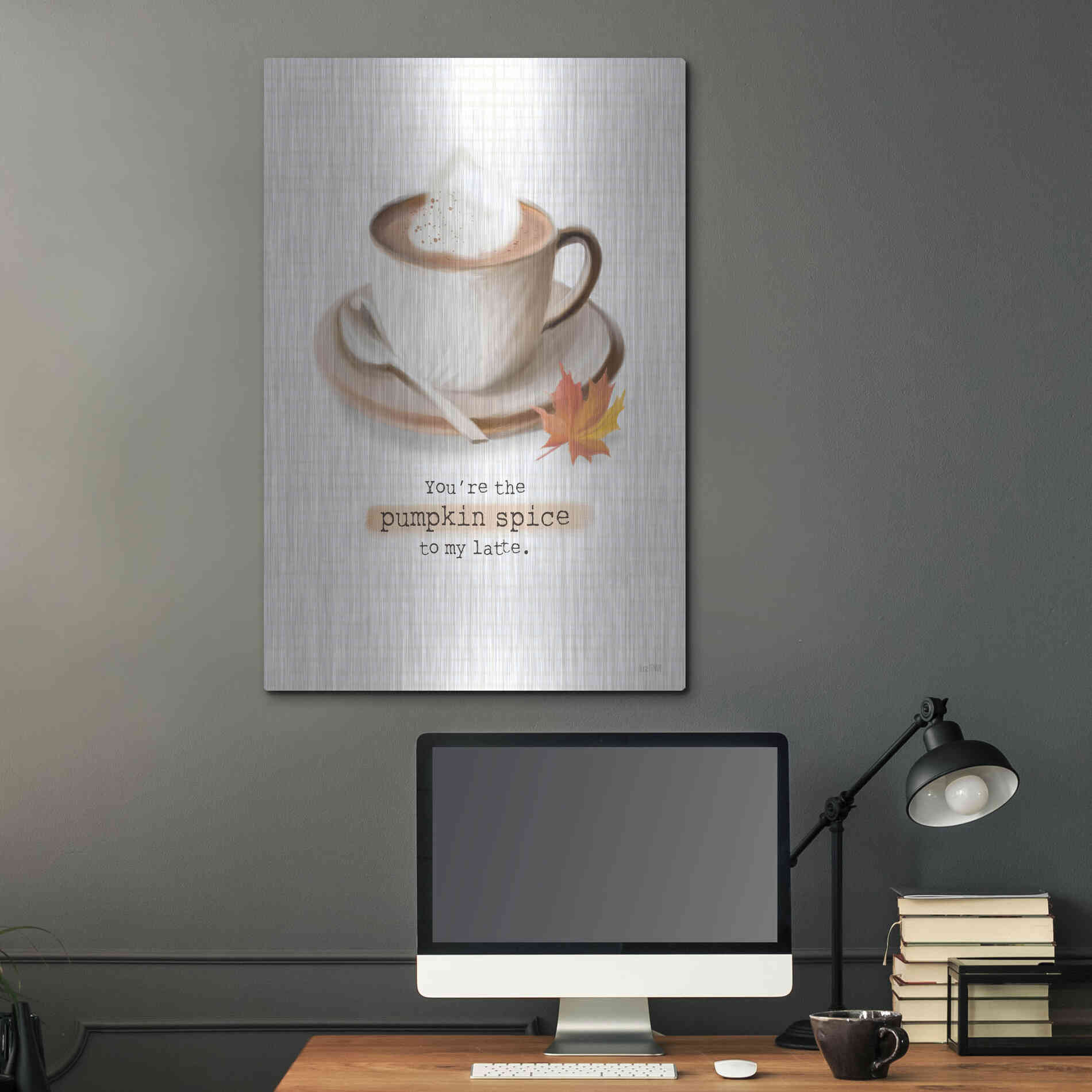 Luxe Metal Art 'Pumpkin Spice II' by House Fenway, Metal Wall Art,24x36