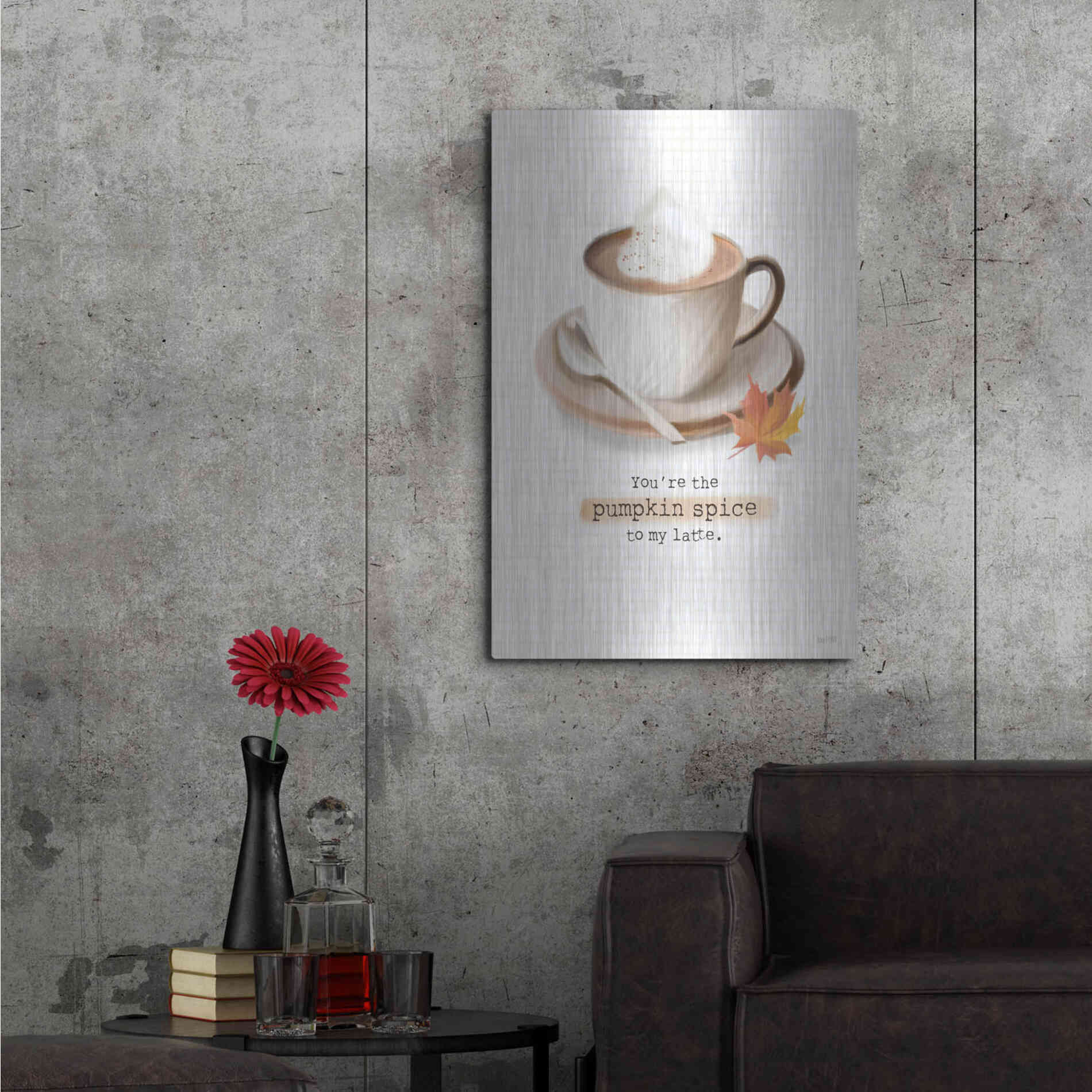 Luxe Metal Art 'Pumpkin Spice II' by House Fenway, Metal Wall Art,24x36