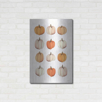 Luxe Metal Art 'Lots Of Pumpkins' by House Fenway, Metal Wall Art,24x36