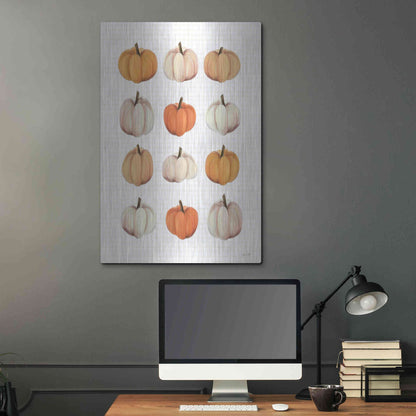 Luxe Metal Art 'Lots Of Pumpkins' by House Fenway, Metal Wall Art,24x36