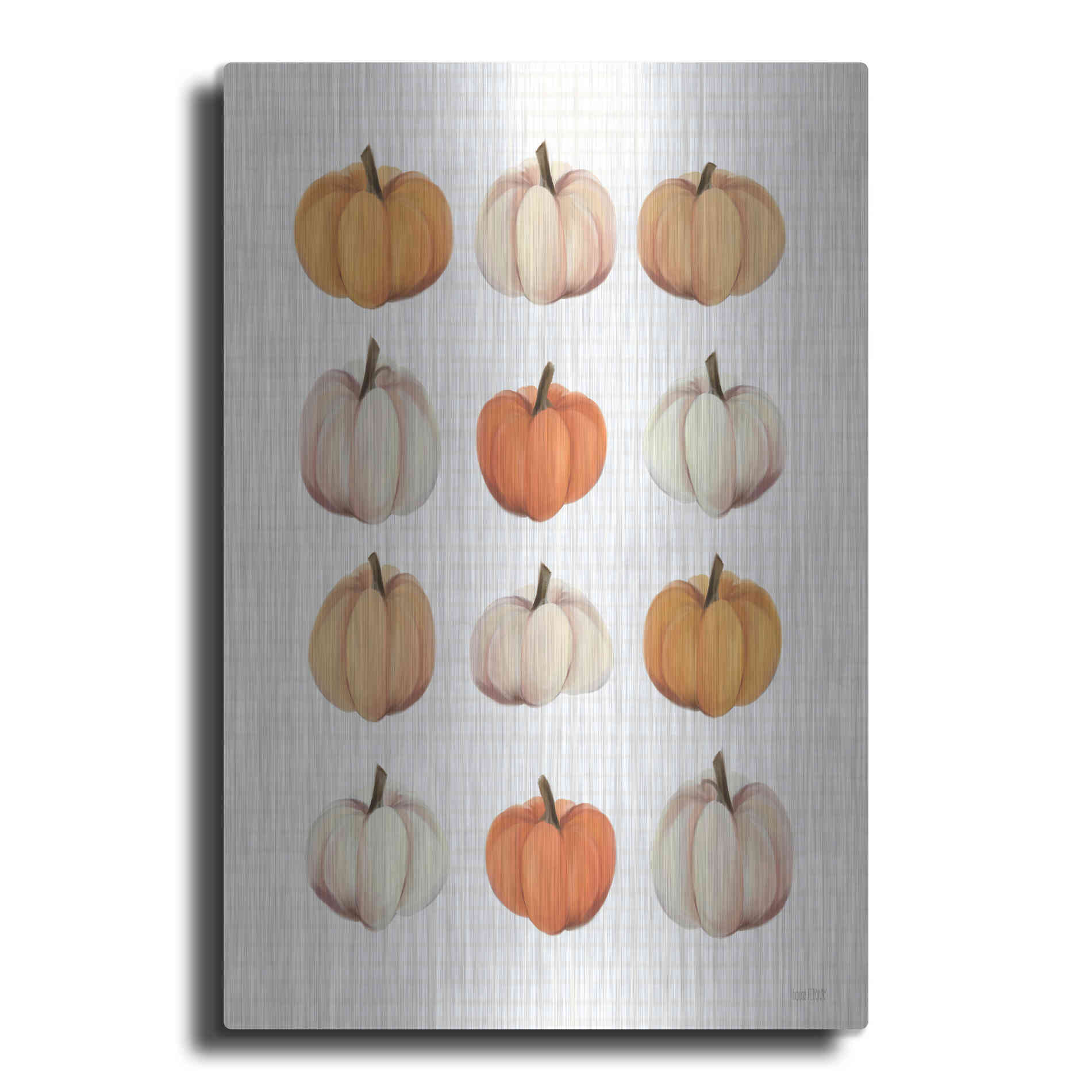 Luxe Metal Art 'Lots Of Pumpkins' by House Fenway, Metal Wall Art
