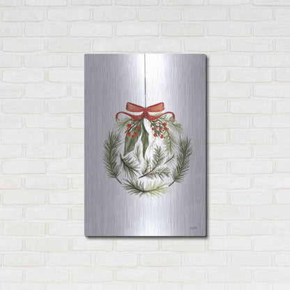 Luxe Metal Art 'Evergreen Ornament I' by House Fenway, Metal Wall Art,24x36